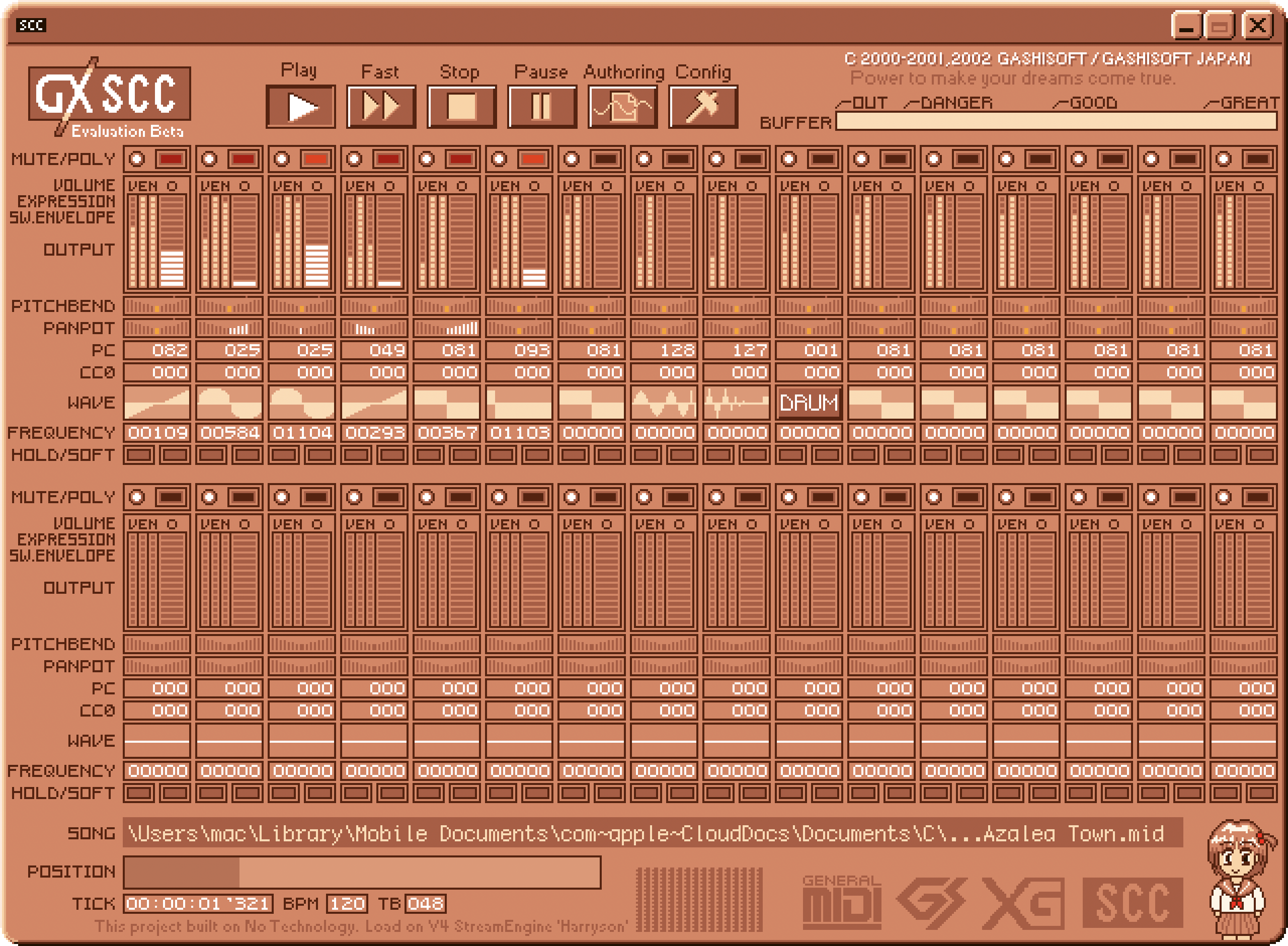 GXSCC running on macOS